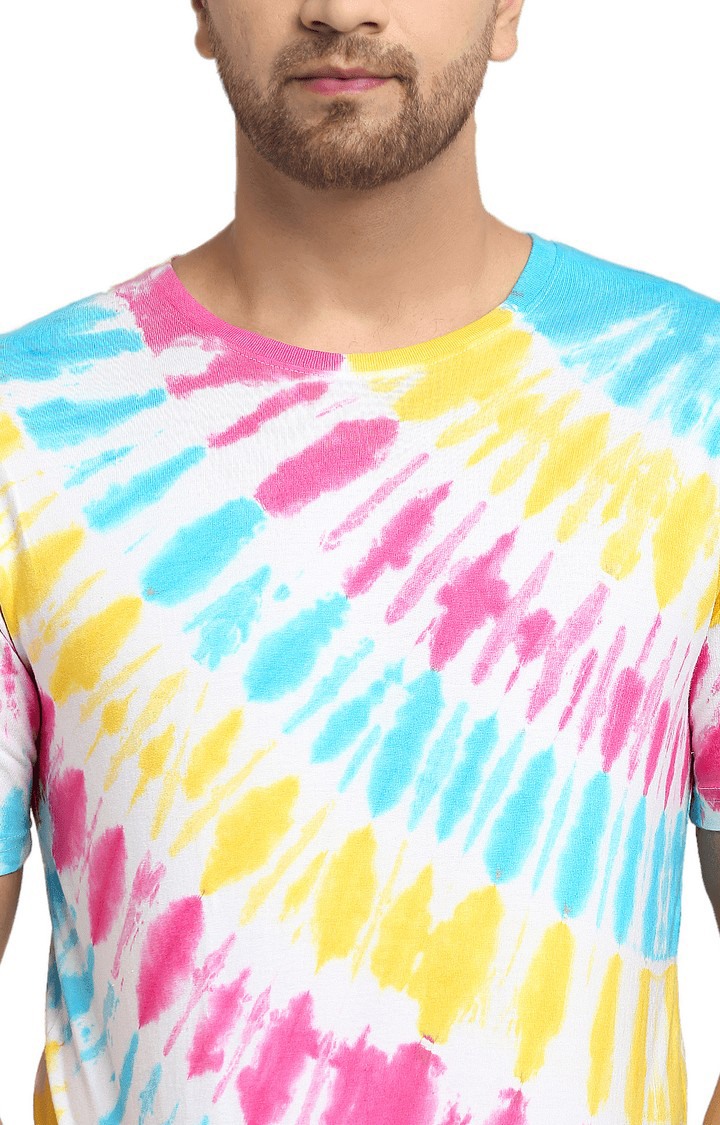 Ennoble | Men Multicoloured Cotton Relaxed Fit  Regular T-shirt 4