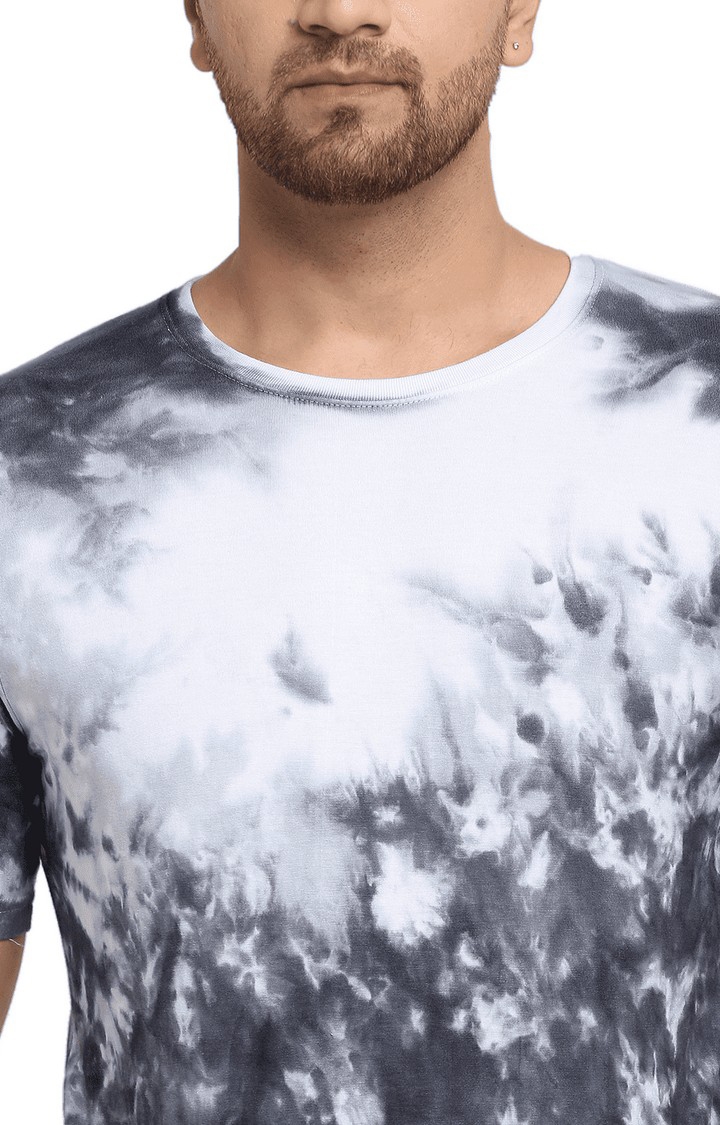 Ennoble | Men Grey Cotton Relaxed Fit  Regular T-shirt 4
