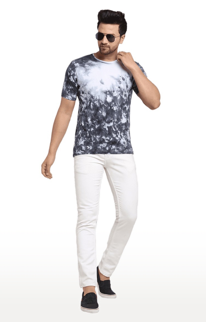 Ennoble | Men Grey Cotton Relaxed Fit  Regular T-shirt 1