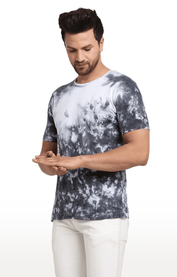 Ennoble | Men Grey Cotton Relaxed Fit  Regular T-shirt 2