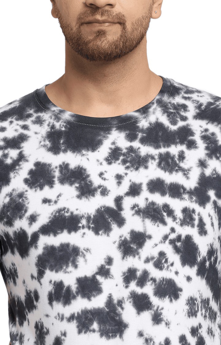 Ennoble | Men Grey Cotton Relaxed Fit  Regular T-shirt 4