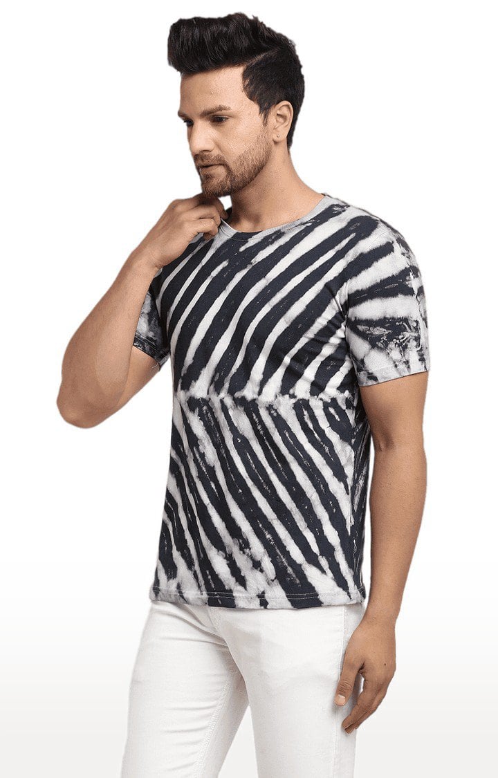 Men Grey Cotton Relaxed Fit  Regular T-shirt