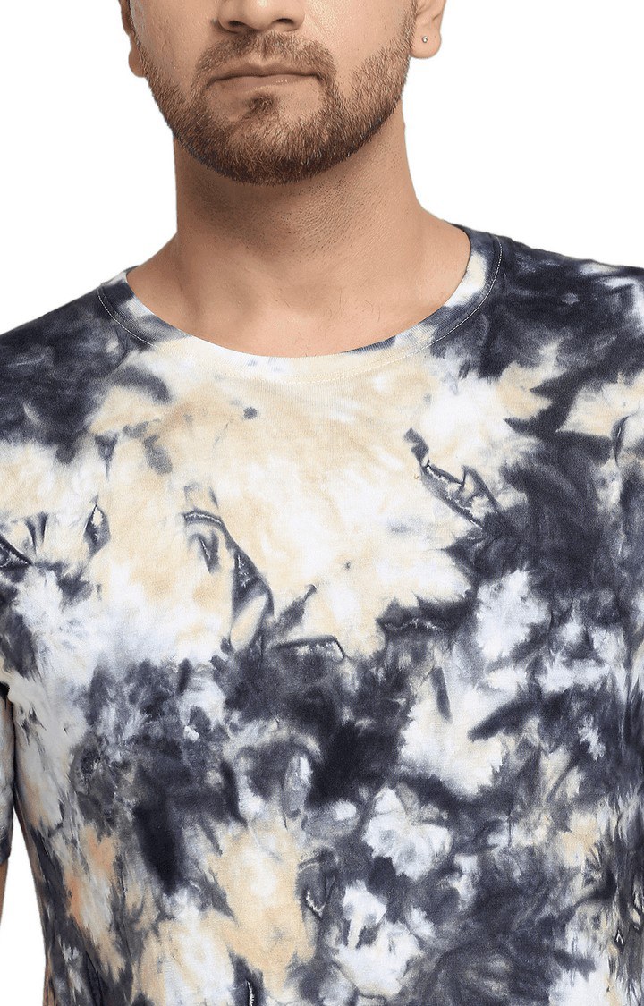 Men Multicoloured Cotton Relaxed Fit  Regular T-shirt