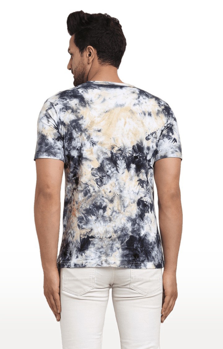 Men Multicoloured Cotton Relaxed Fit  Regular T-shirt