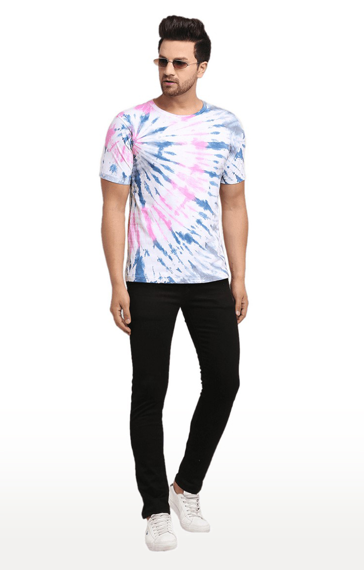 Men Multicoloured Cotton Relaxed Fit  Regular T-shirt