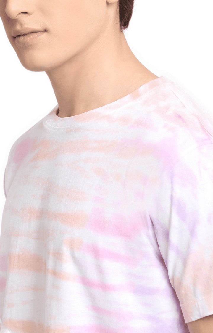 Men Multicoloured Cotton Relaxed Fit  Regular T-shirt