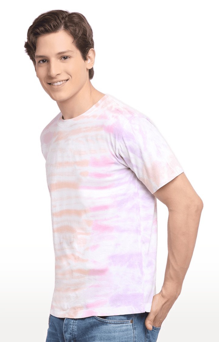 Men Multicoloured Cotton Relaxed Fit  Regular T-shirt