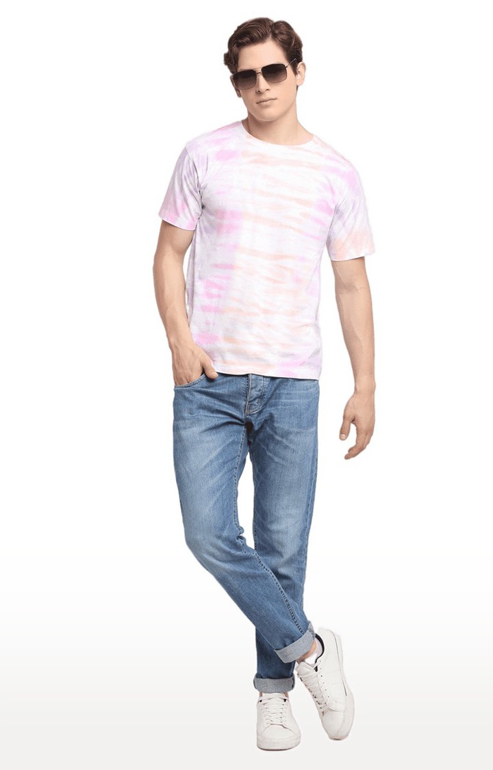 Men Multicoloured Cotton Relaxed Fit  Regular T-shirt