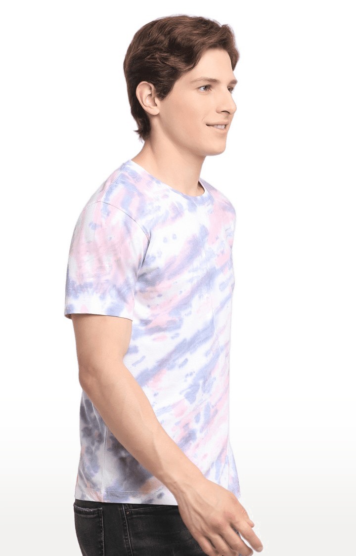 Men Multicoloured Cotton Relaxed Fit  Regular T-shirt