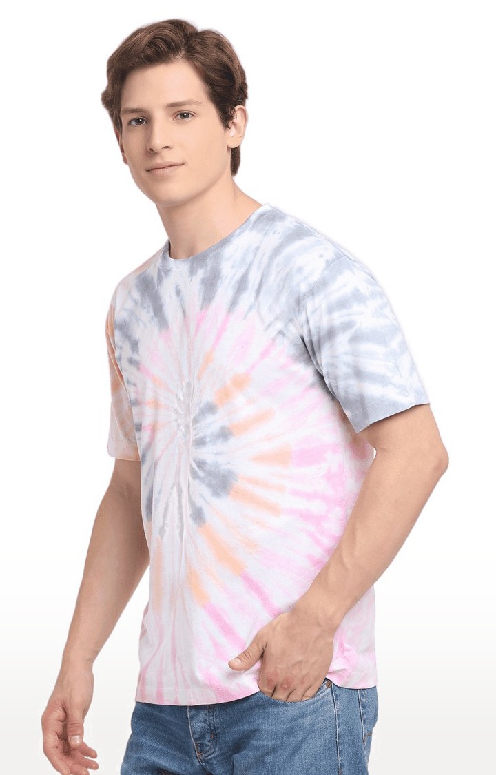 Men Multicoloured Cotton Relaxed Fit  Regular T-shirt