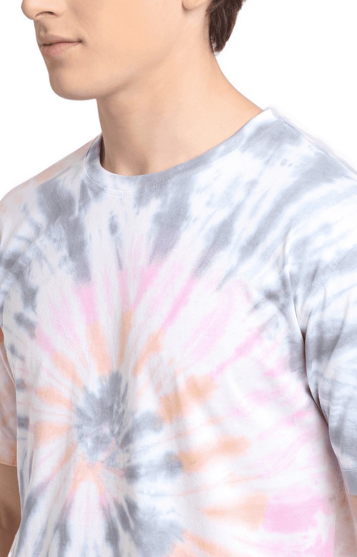 Men Multicoloured Cotton Relaxed Fit  Regular T-shirt