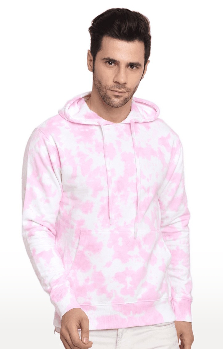Ennoble | Men Pink Cotton Relaxed Fit Sweatshirt 0