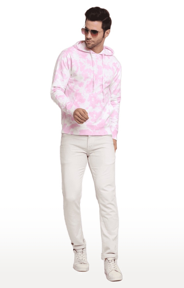 Ennoble | Men Pink Cotton Relaxed Fit Sweatshirt 1