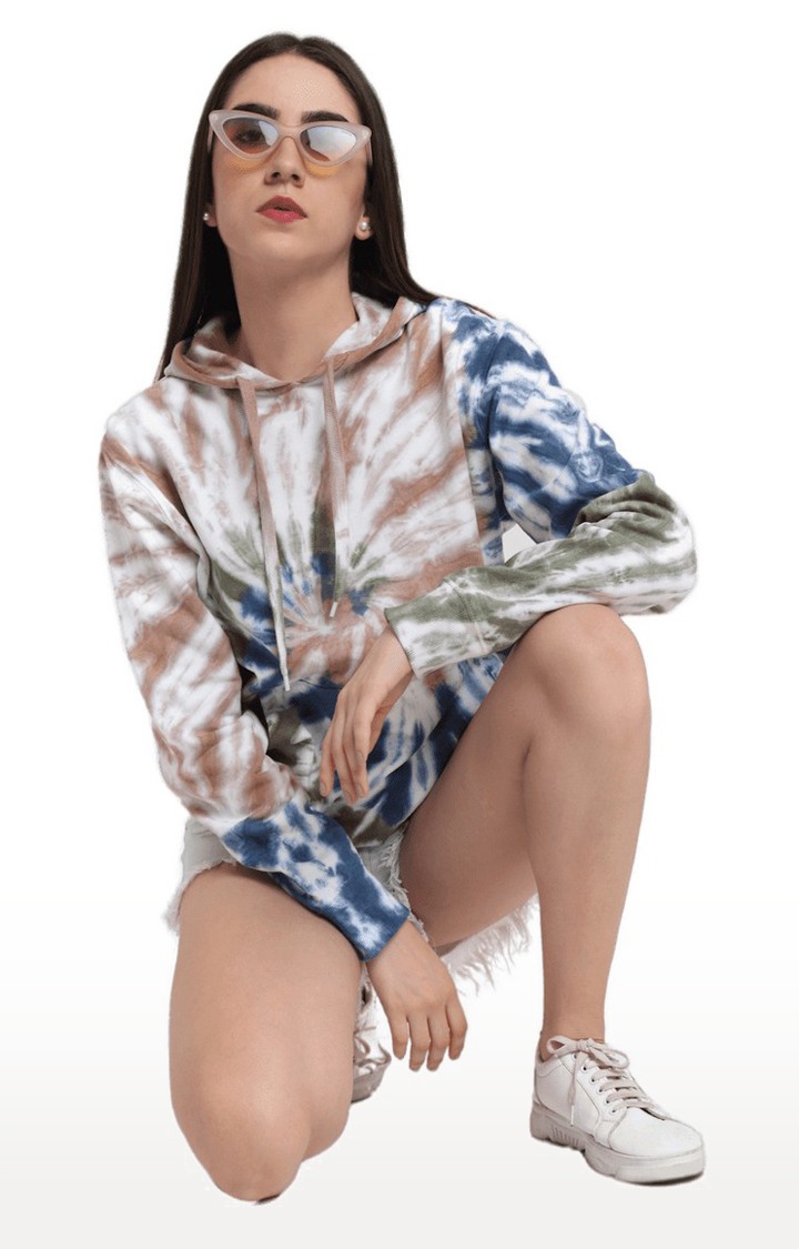 Women Multicoloured Cotton Relaxed Fit Sweatshirt