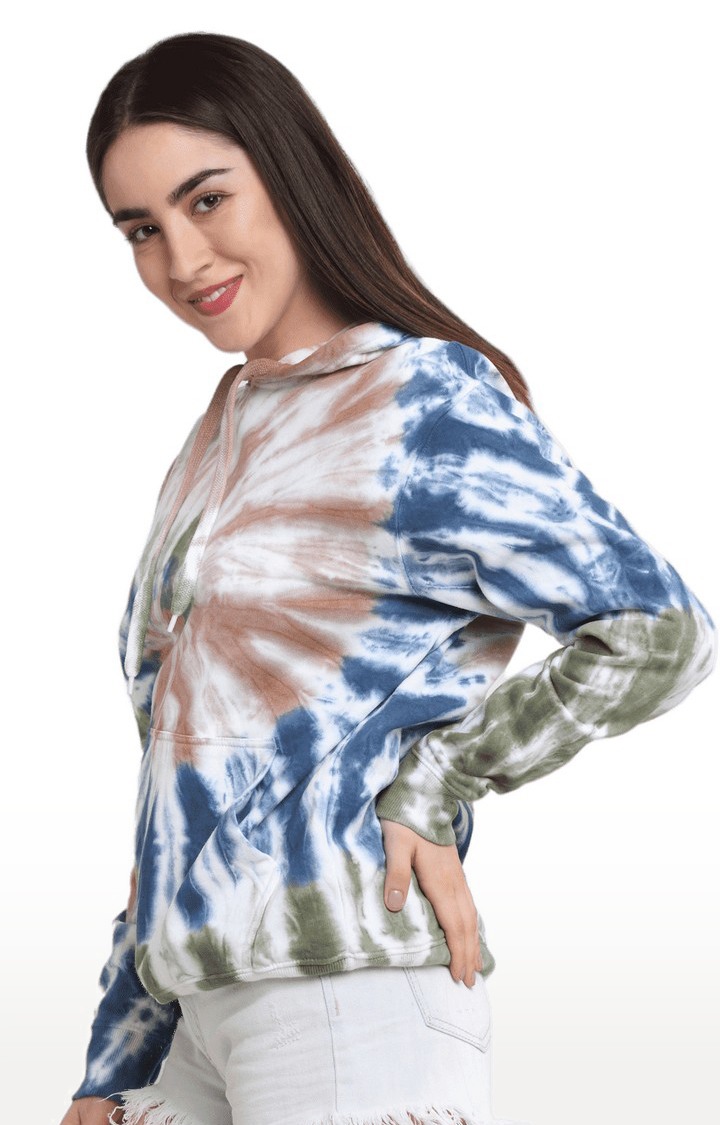 Women Multicoloured Cotton Relaxed Fit Sweatshirt