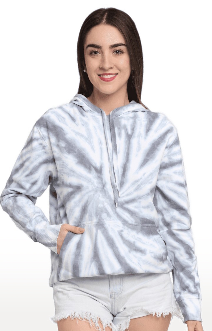 Ennoble | Women Grey Cotton Relaxed Fit Sweatshirt