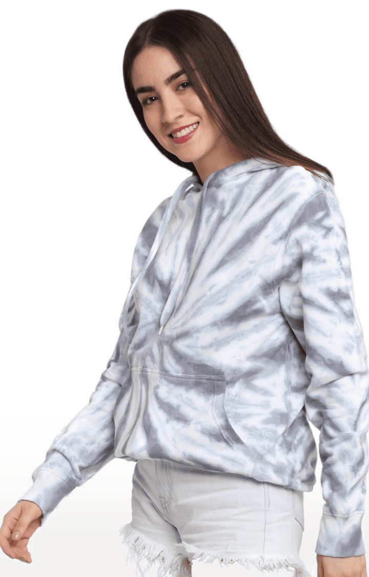 Women Grey Cotton Relaxed Fit Sweatshirt