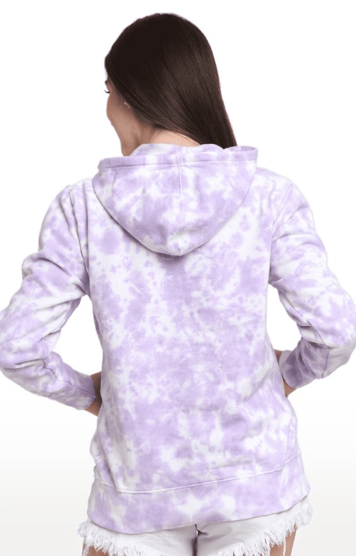Women Purple Cotton Relaxed Fit Sweatshirt