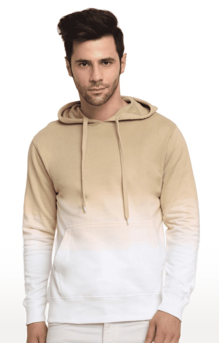 Ennoble | Men Brown and White Cotton Relaxed Fit Sweatshirt 0