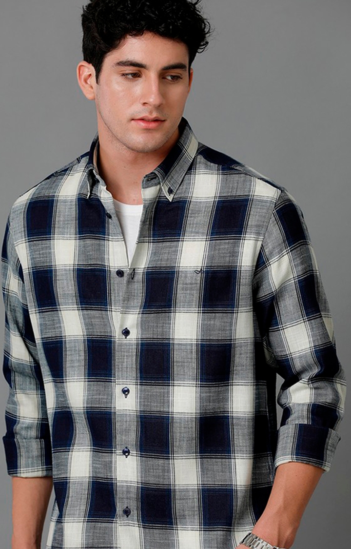 Aldeno | Men's Multicolor Cotton Checked Casual Shirt