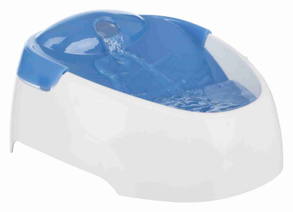 Trixie Water Fountain Duo Stream for Dogs and Cats (White & Blue)