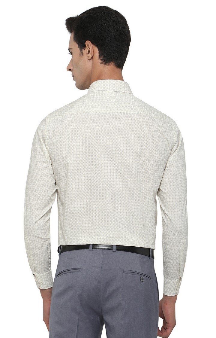 JBR1143/2,LEMON PRINT (R) Men's Yellow Cotton Printed Formal Shirts