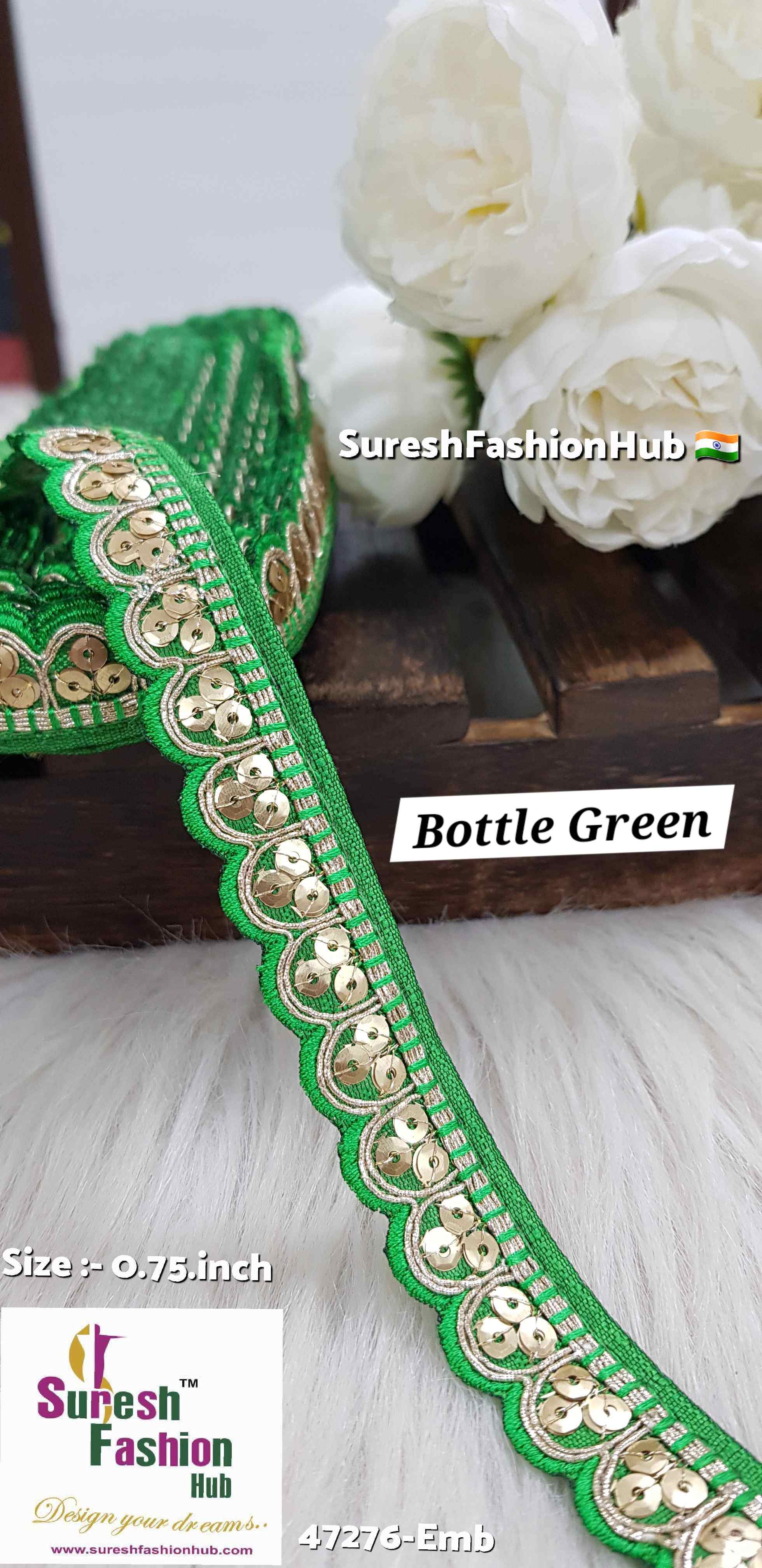 "Machine-Made Scalloped Lace - Elegant Border for Sarees"