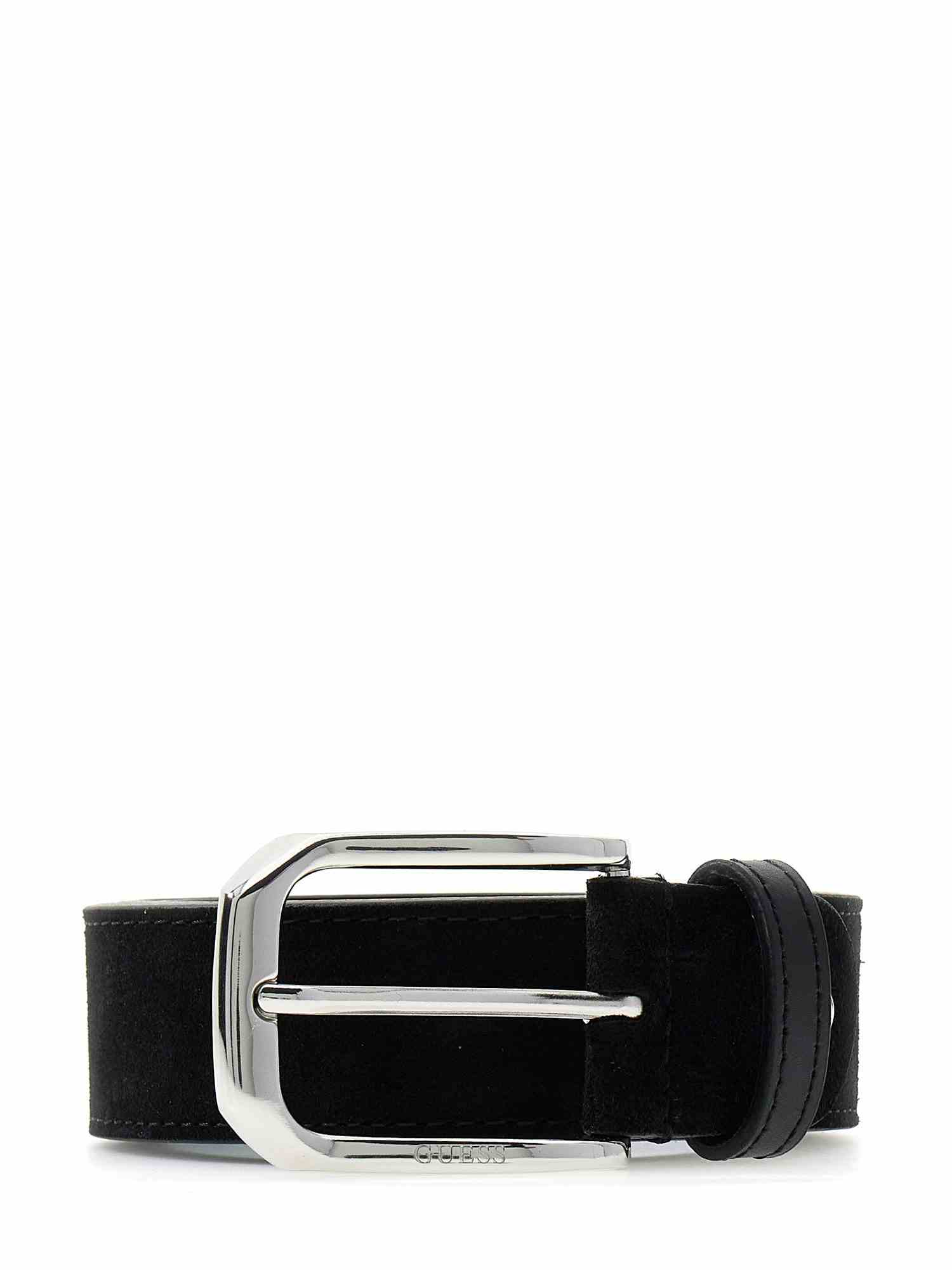 Guess Black Leather Solid Men Belt