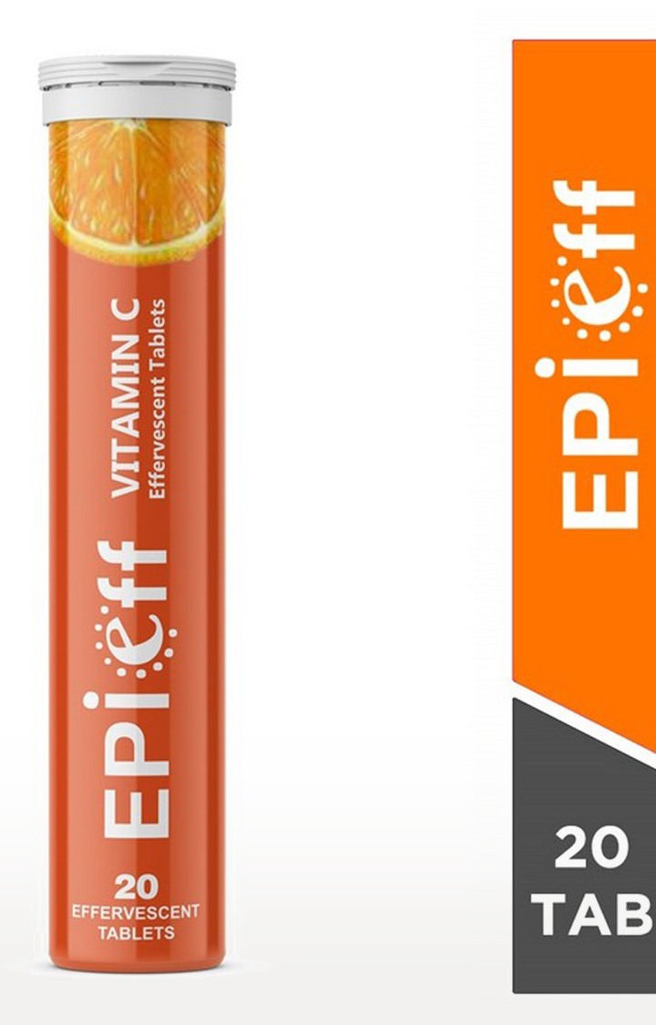 Epieff 1000mg - Vitamin C with Amla Extract - Immunity Booster 20 Effervescent Tablets : Pack of 6