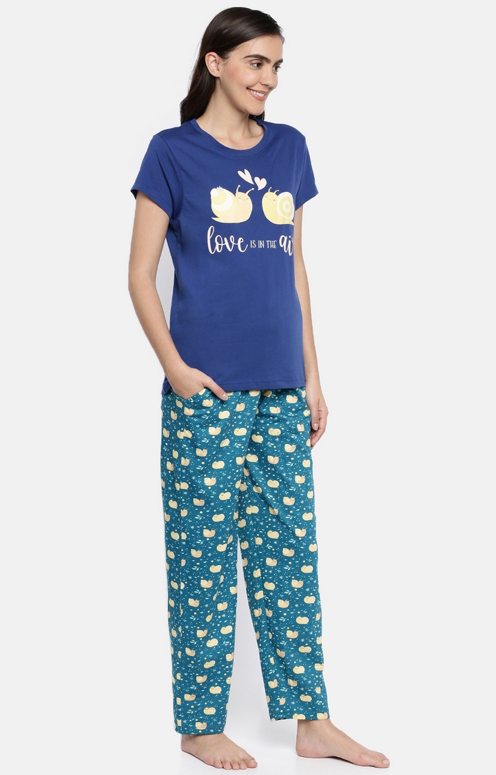 Ellete | Blue Cotton Pyjama Set 1