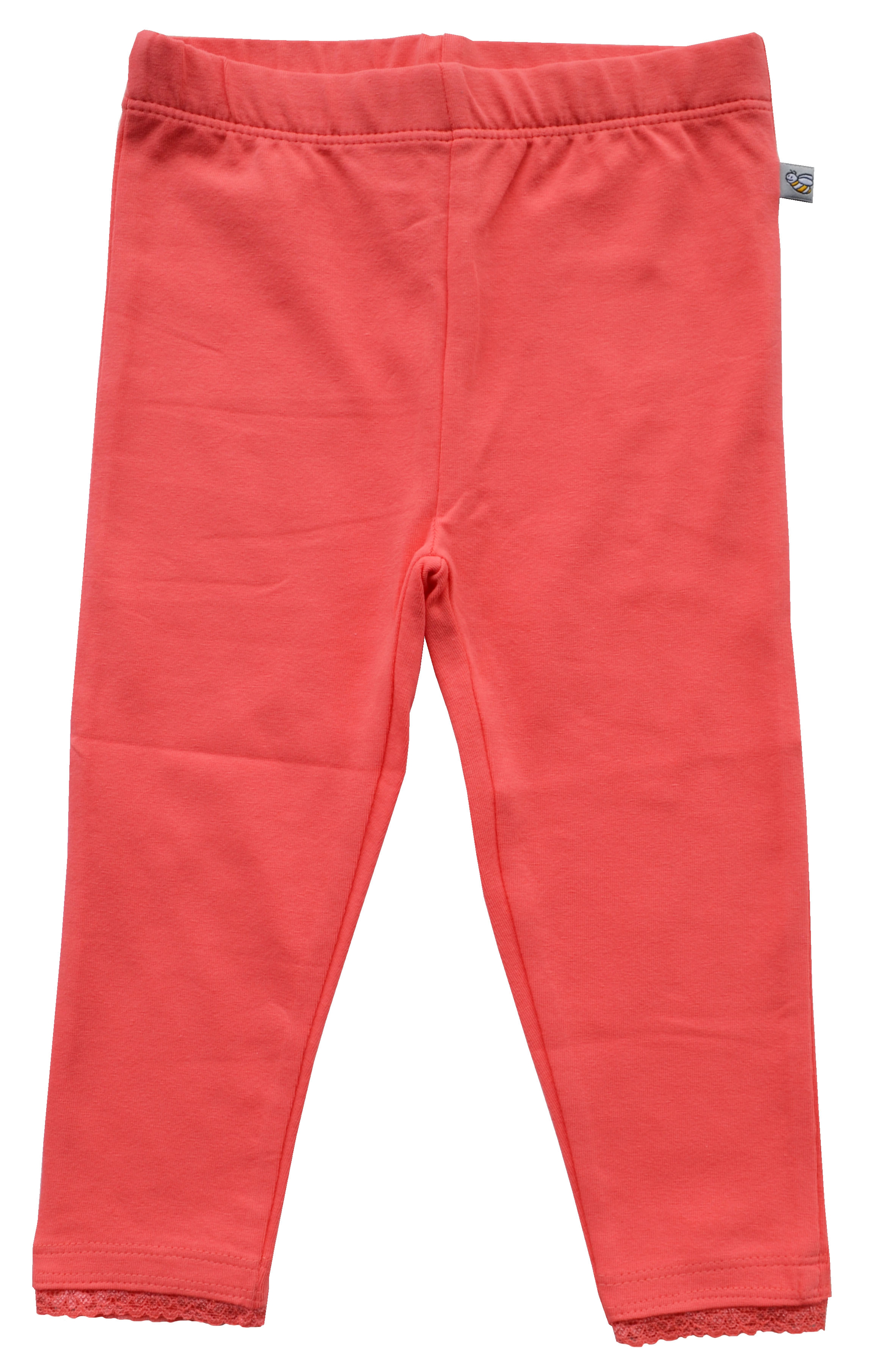 Girls Coral Solid Leggings (95% Cotton 5%Elasthan Jersey)