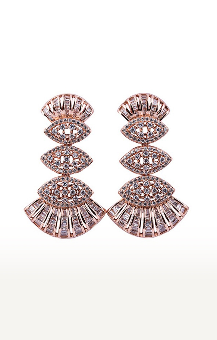 Touch925 | Rose Gold sparkle Earrings
