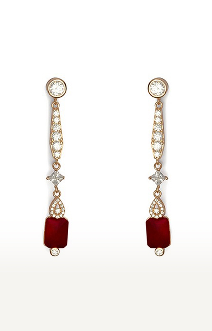 Touch925 | Captivating Red Rose Gold Dangler