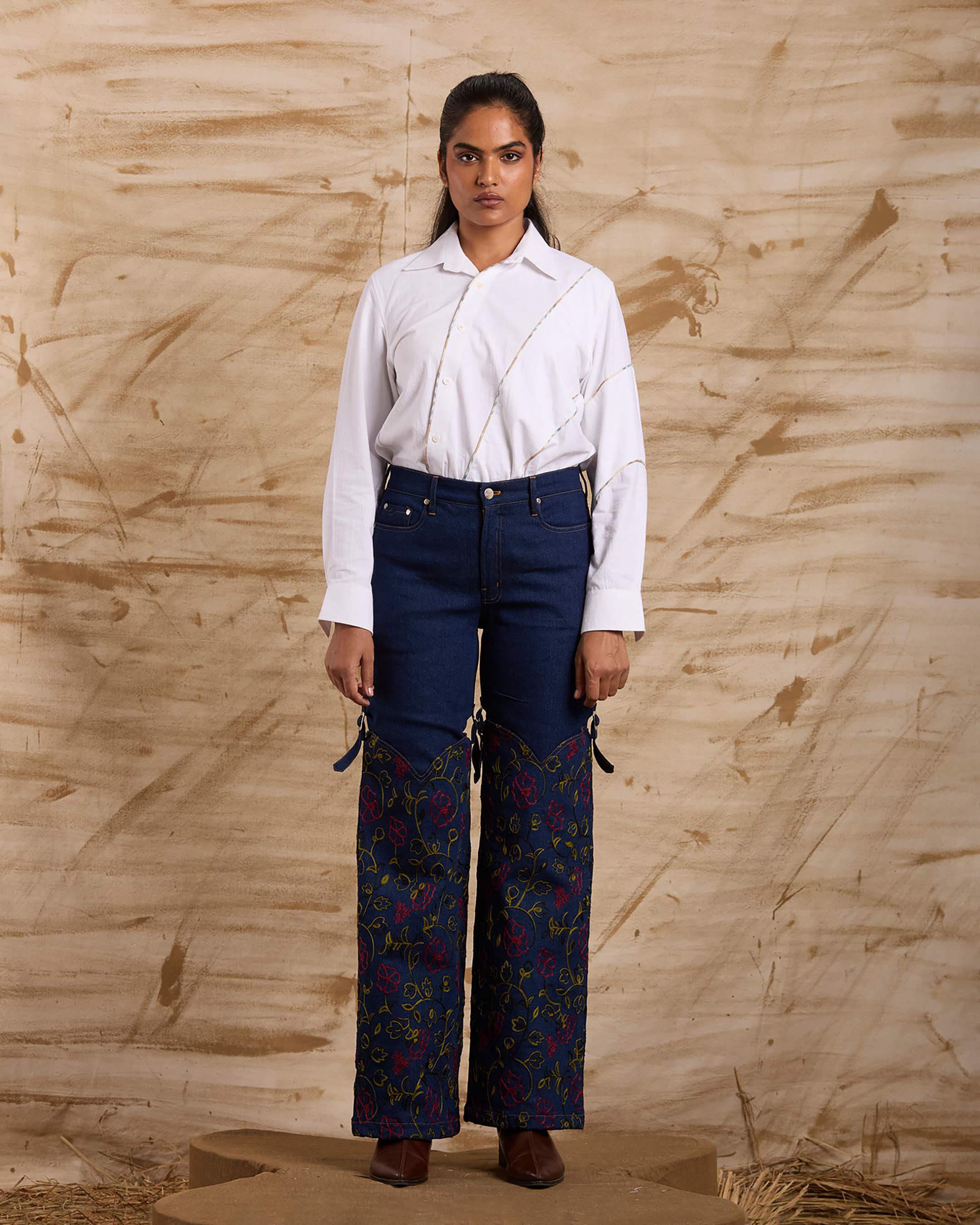 Far Away Embroidered Bottoms