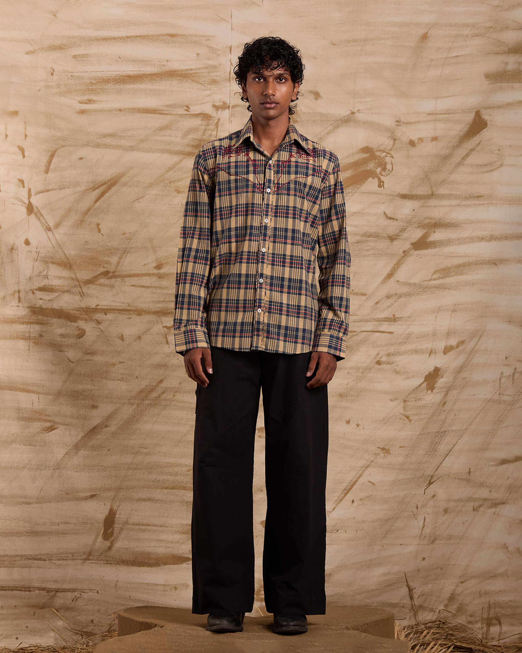 Taalam Roses Embroidered Shirt