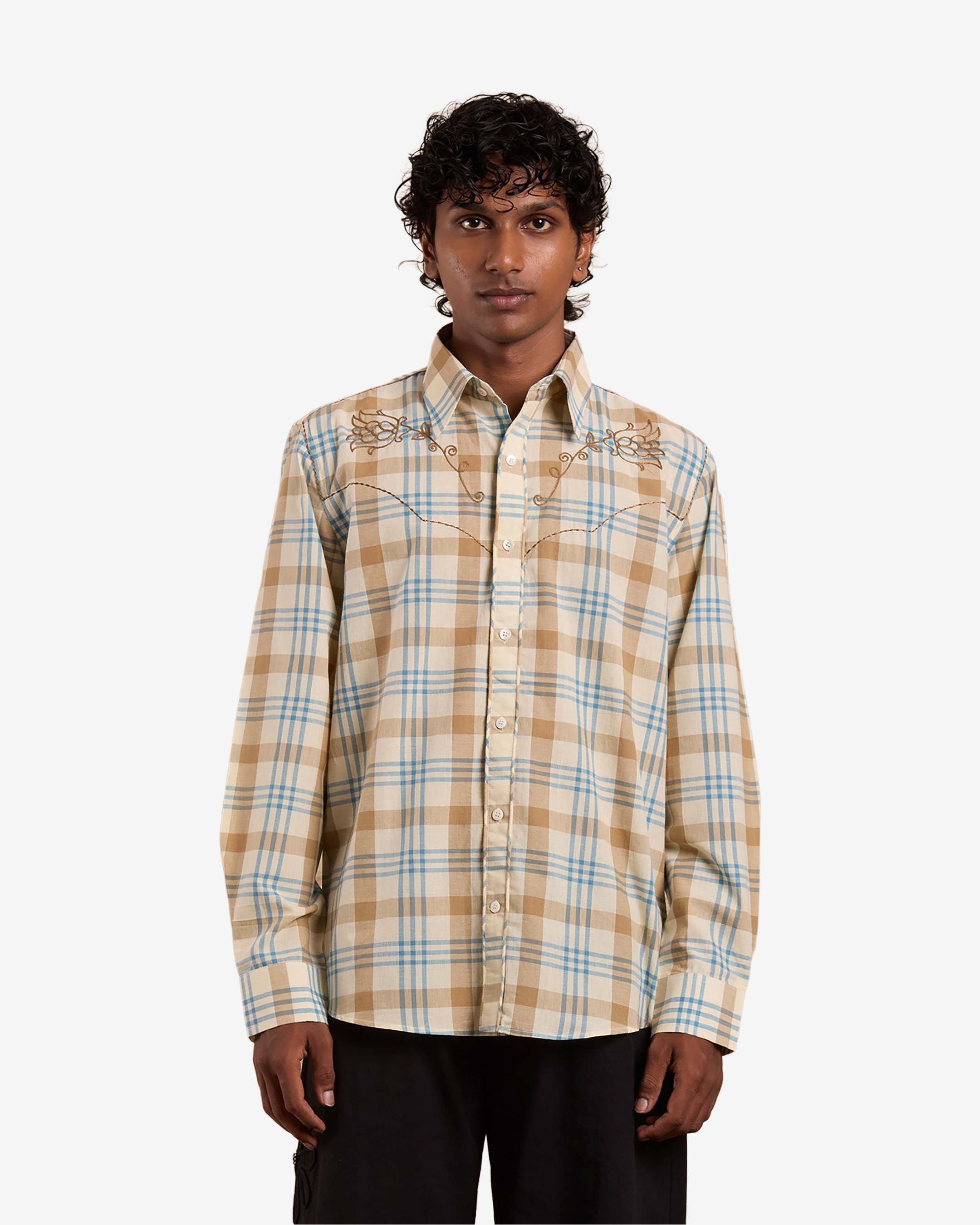 Taalam Roses Embroidered Shirt