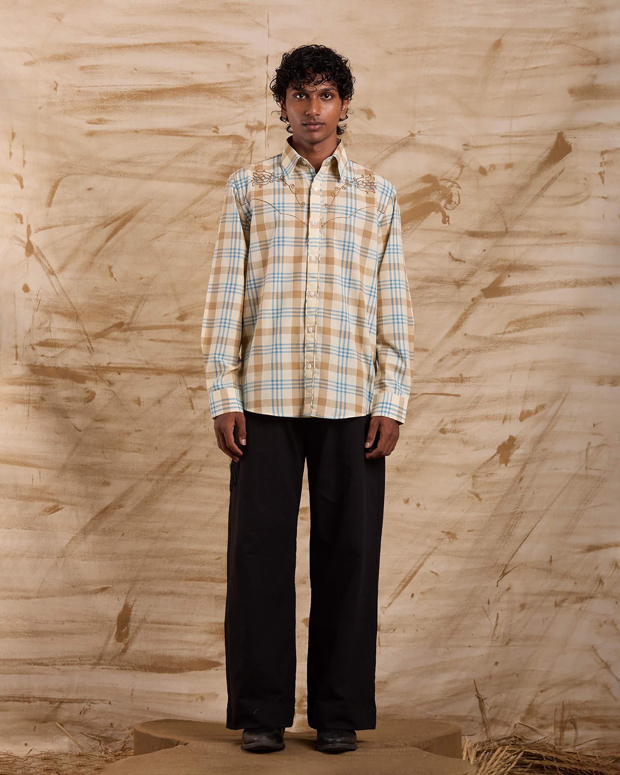 Taalam Roses Embroidered Shirt