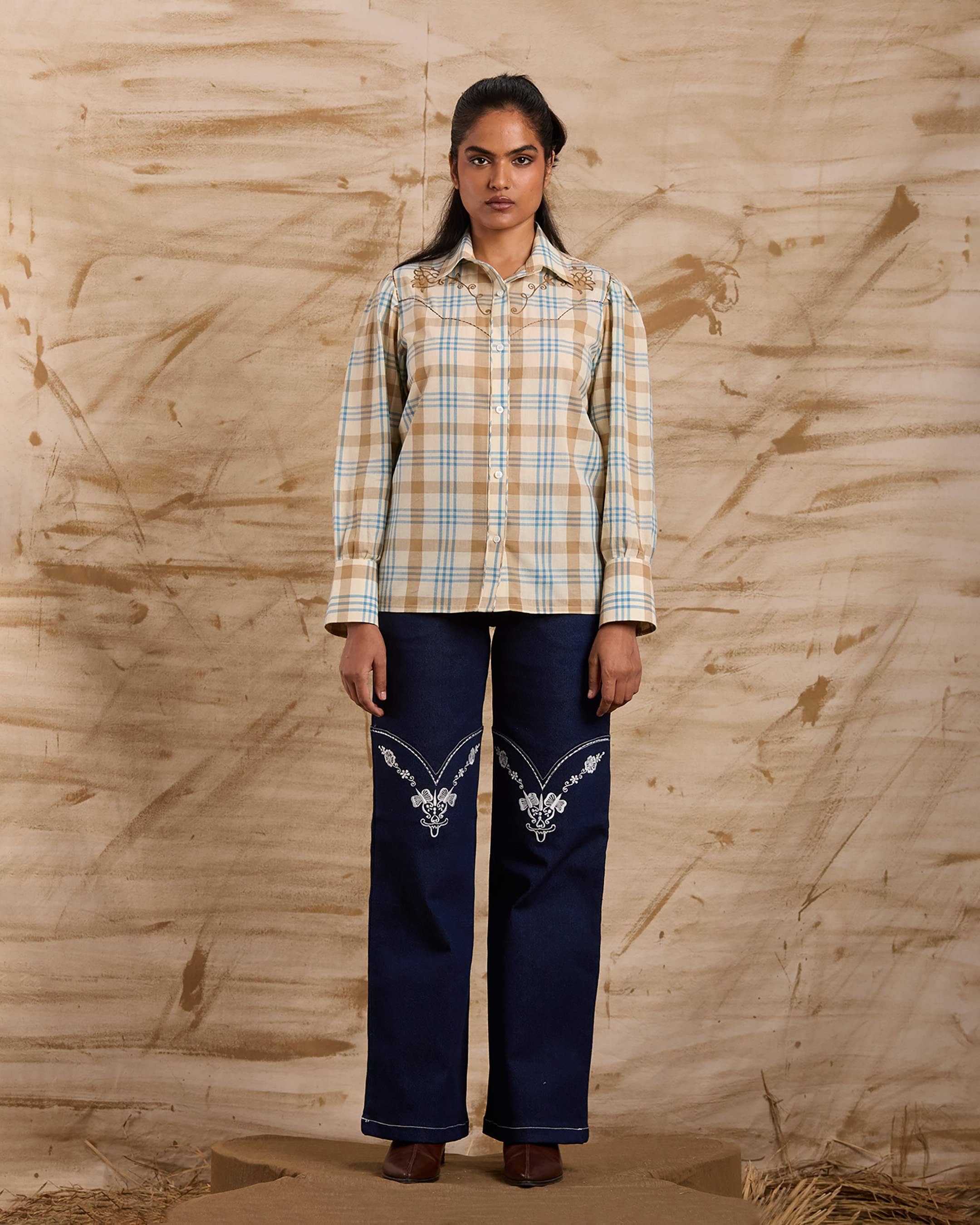 Taalam Roses Embroidered Shirt