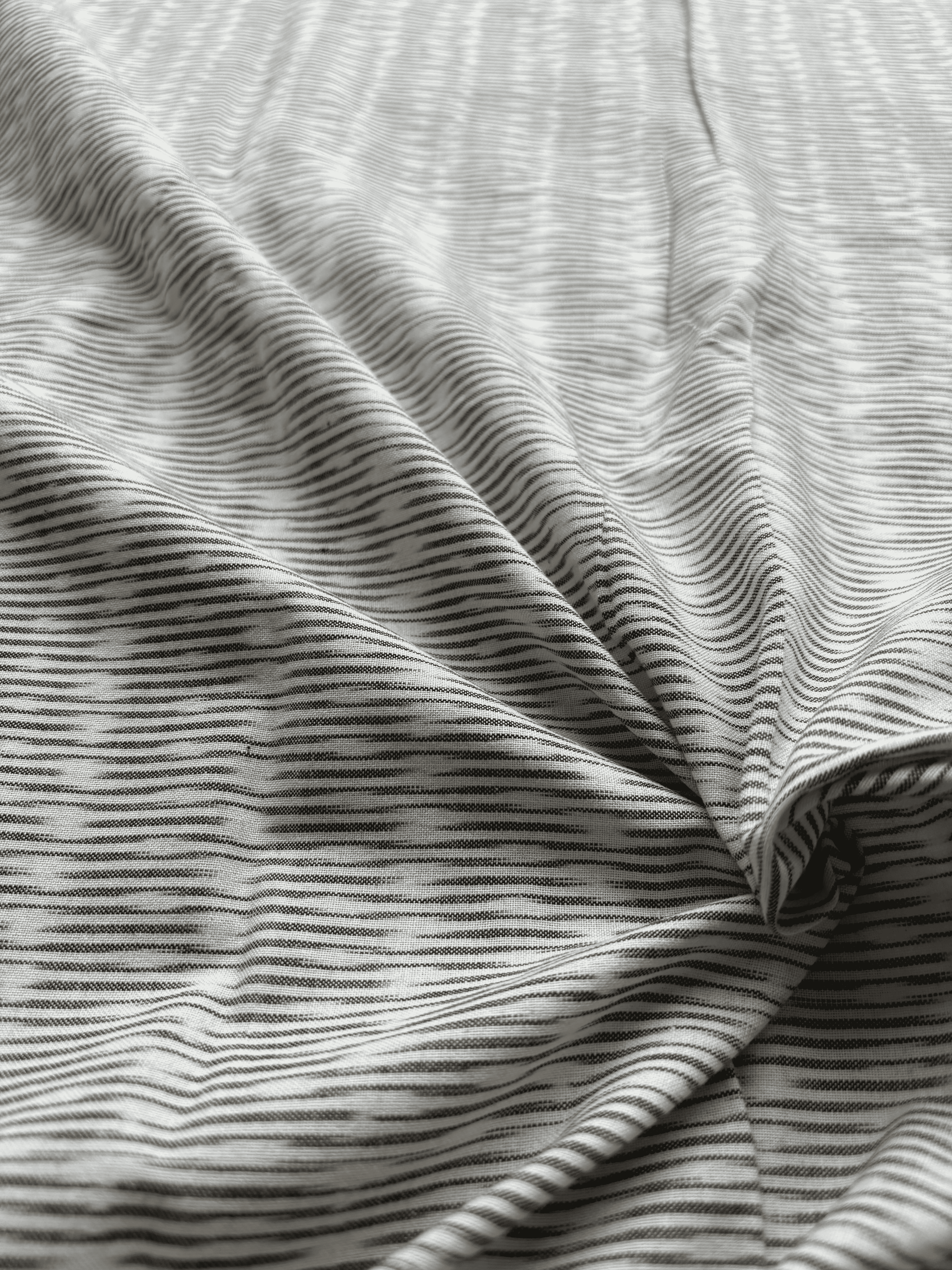 Cotton Light Blue Single Ikat Fabric