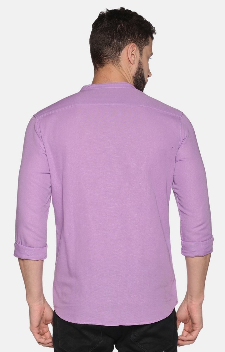 Chennis | Violet Solid Casual Shirts 3