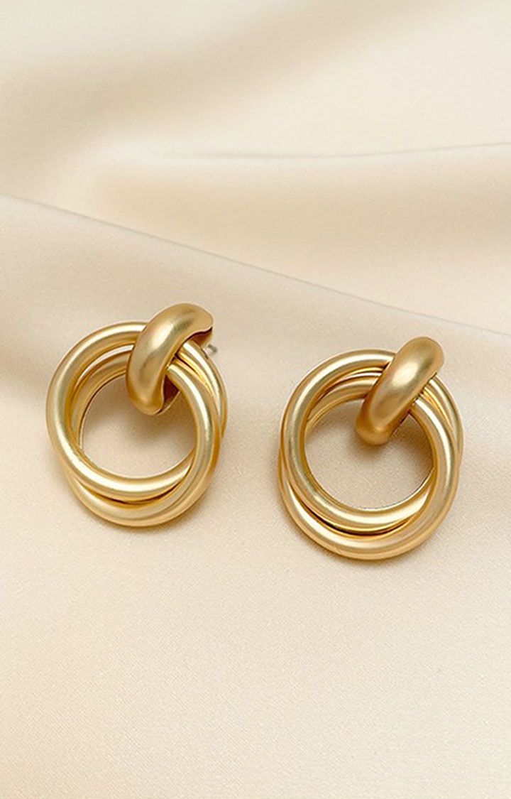Salty | Women's Gold Double Twist Loop Hoop Earrings