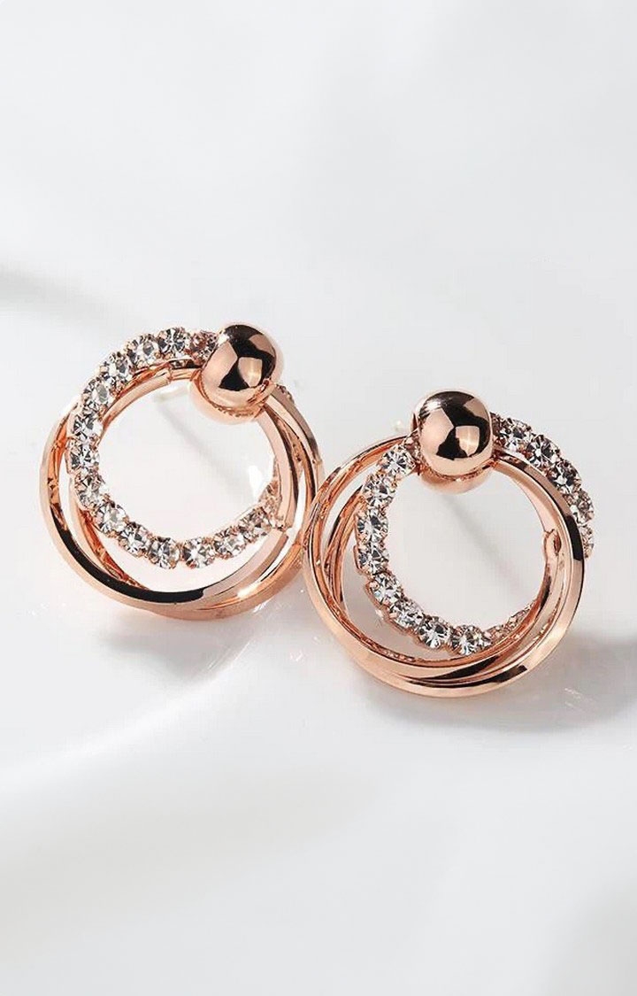 Women's Anti-tarnish Elegant Diamond Looped Earrings
