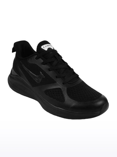 Men's Black Knit Running Shoes