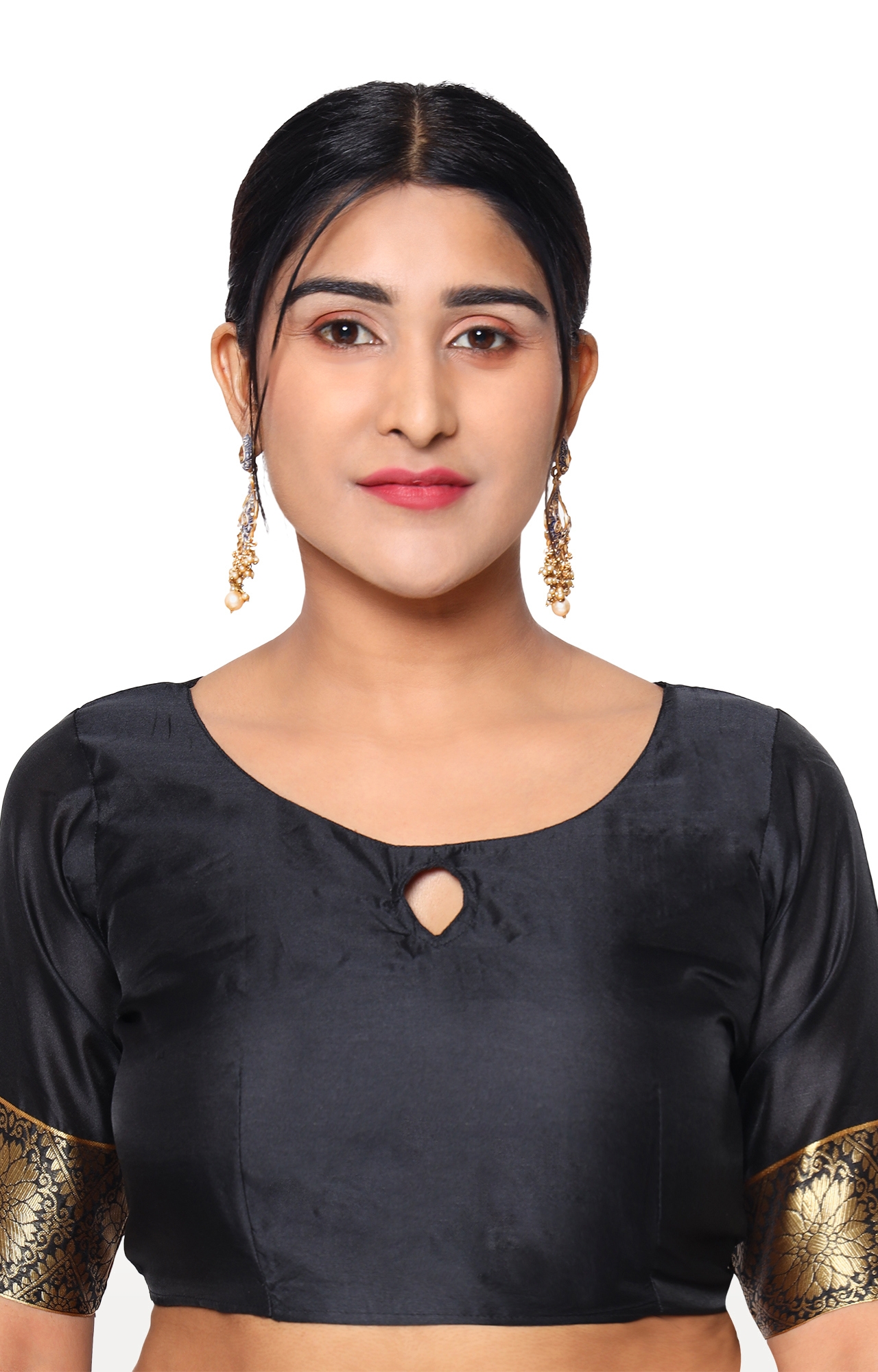 Glemora | Glemora Black Designer Ethnic Wear Silk Blend Banarasi Traditional Saree 3