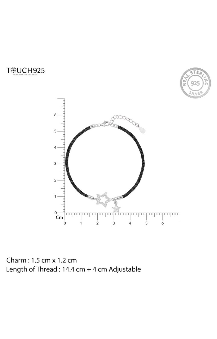 Two Star Bracelet in Silver color