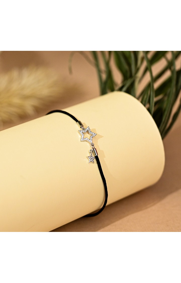 Two Star Bracelet in Silver color