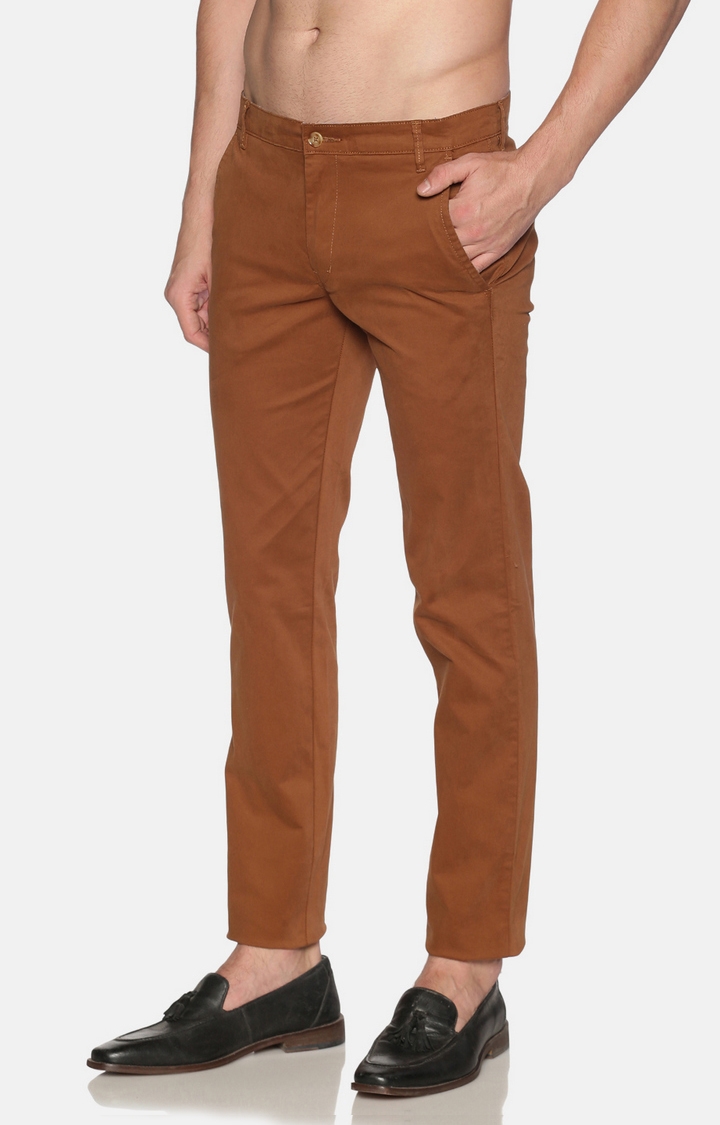 Chennis | Chennis Men's Casual Rust Trousers 2