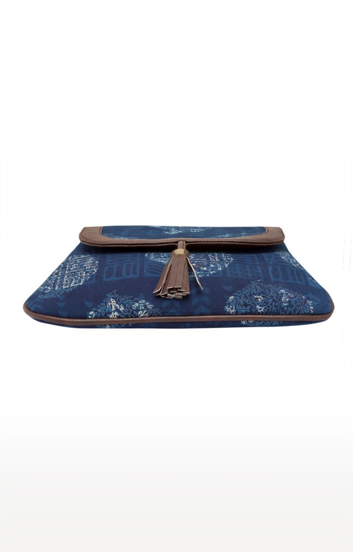 Vivinkaa | Vivinkaa Indigo Blue Tassel Printed Sling Bag 4