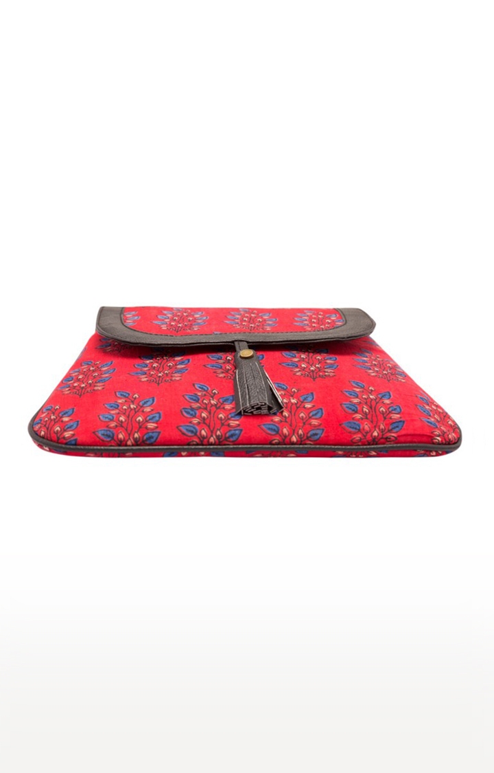 Vivinkaa | Vivinkaa Red Tassel Detail Printed Sling Bag 4