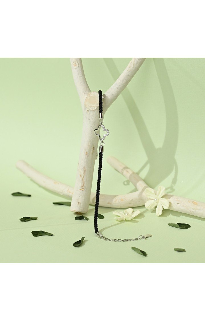 Half Stone Bracelet in Silver color